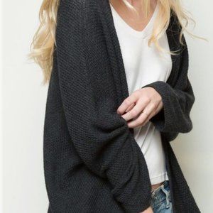 Brandy Melville Charcoal Gray Oversized Cardigan